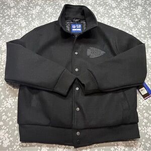 Men’s NFL Ultra Game Black Varsity Jacket Size Small